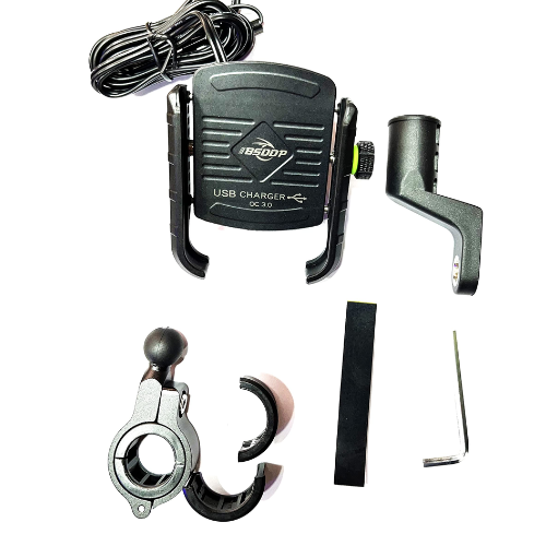 360° Adjustable Handlebar Phone Mount for Motorcycles & Bikes