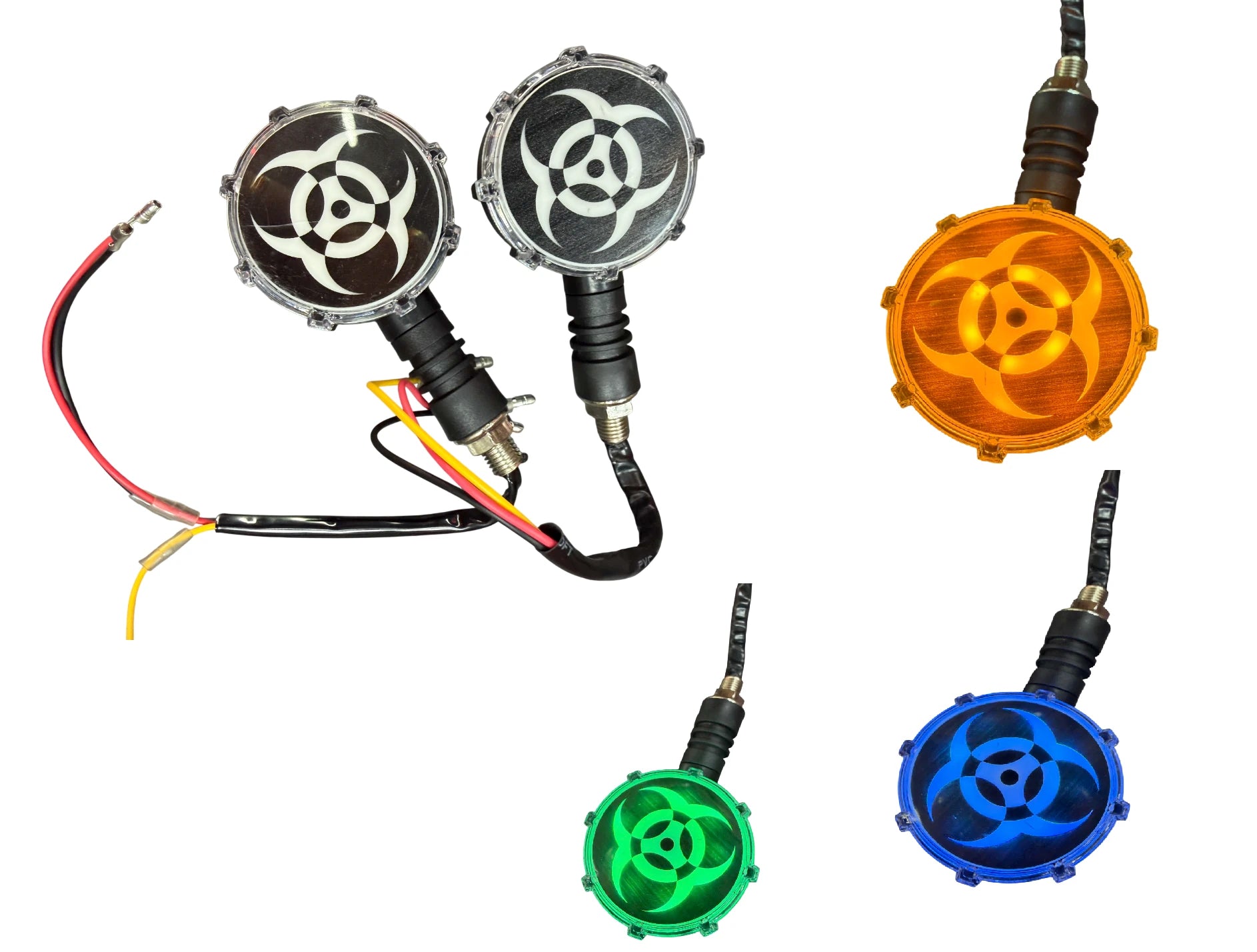 Universal Motorcycle Revolving Ninja LED Indicator with DRL | Sequential Turn Signal